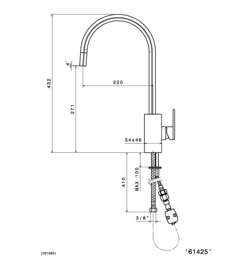 Scheda Tecnica Lavello Cucina.La Veneta Termosanitaria S R L Rubinetto Miscelatore Lavello Cucina Lavatoio Rubinetto Miscelatore Cucina Canna Girevole D Rect By Newform