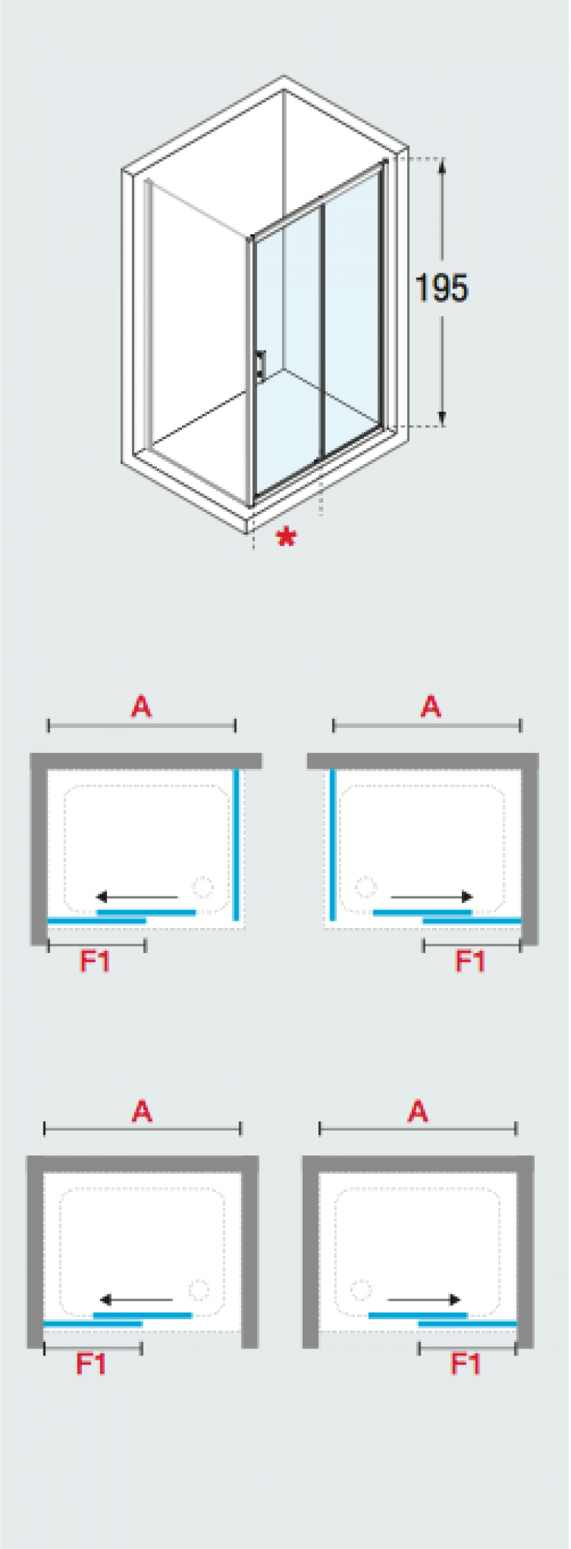 Box Doccia Dimensioni Standard.La Veneta Termosanitaria S R L Box Doccia Lato Fisso Porta Scorrevole Zephyros 2p F 1 Lato Fisso E 1 Anta Scorrevole By Novellini